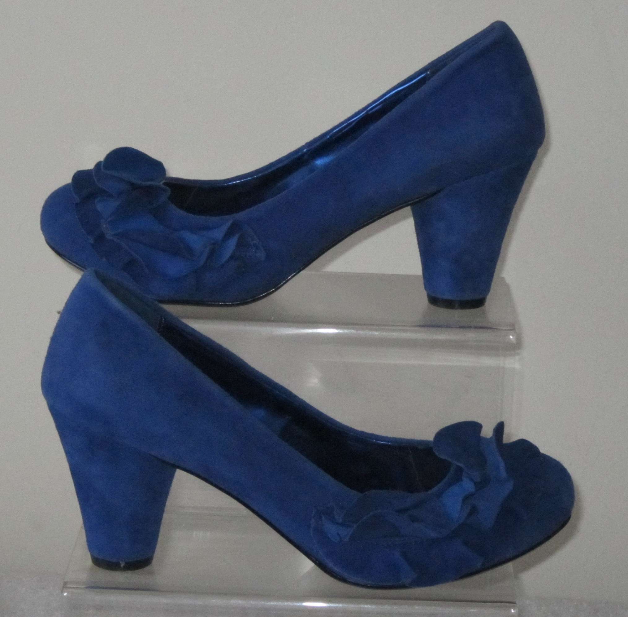 Next ladies royal blue suede court shoes UK Size 5.5 | eBay
